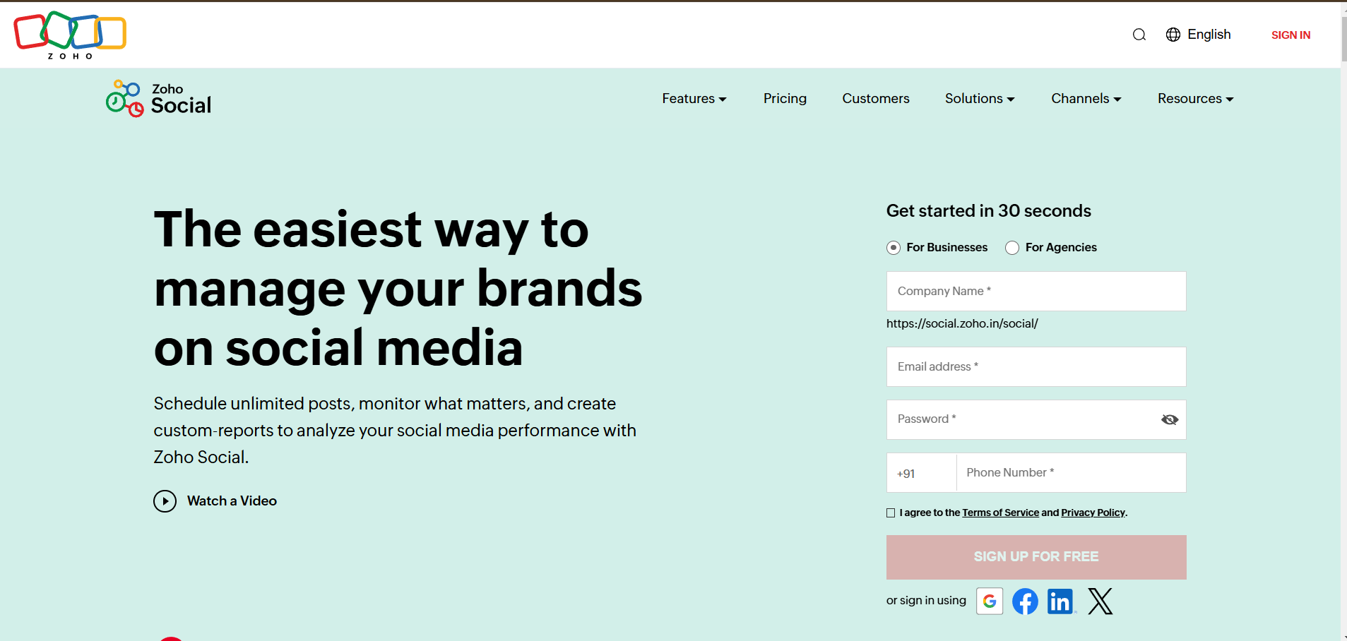Zoho Social